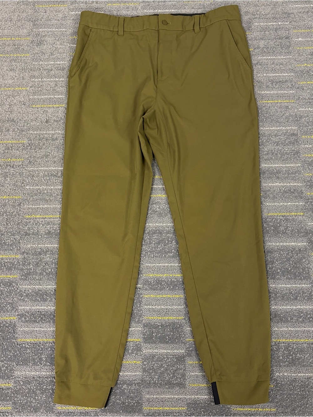 Good Good Golf Jogger Pants Mens 34 Olive Green Cuffed Ankle Pockets Athleisure